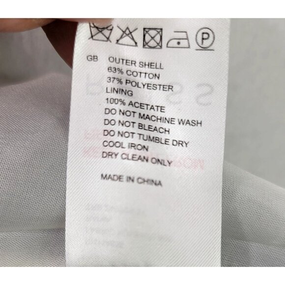 Reiss Raina Asymmetric Blue White Cotton Dress Size US 6 - UK 10 NEW Cocktail - Picture 9 of 15